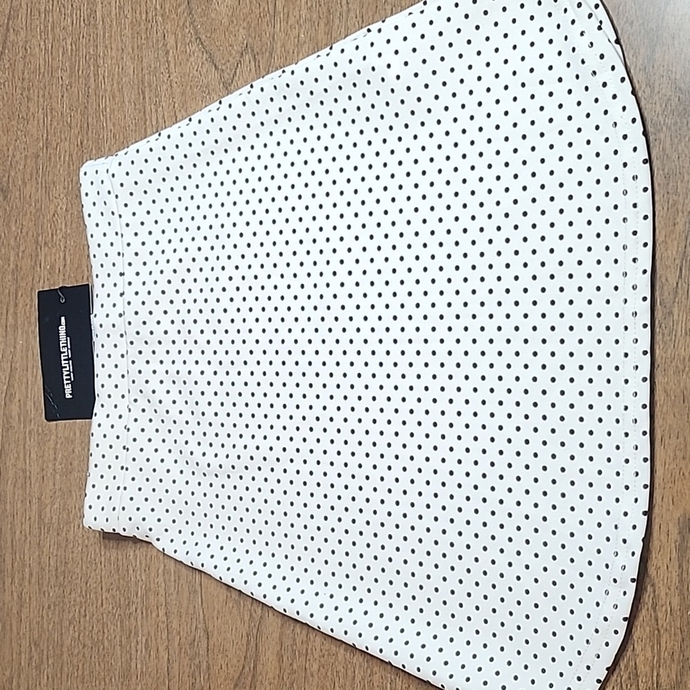 PrettyLittleThing White Polka Dot Skirt
